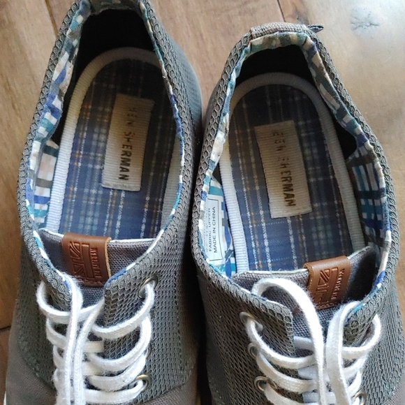 Ben Sherman Mens Gray Canvas Casual lace shoes 8.5 - Picture 6 of 8